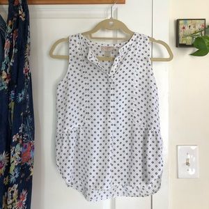 Loft Patterned Sleeveless Blouse